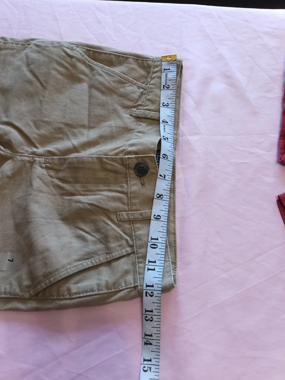 The Children's Place Red and Khaki Boys' Chino Shorts - Set Of 2 Sz. 7